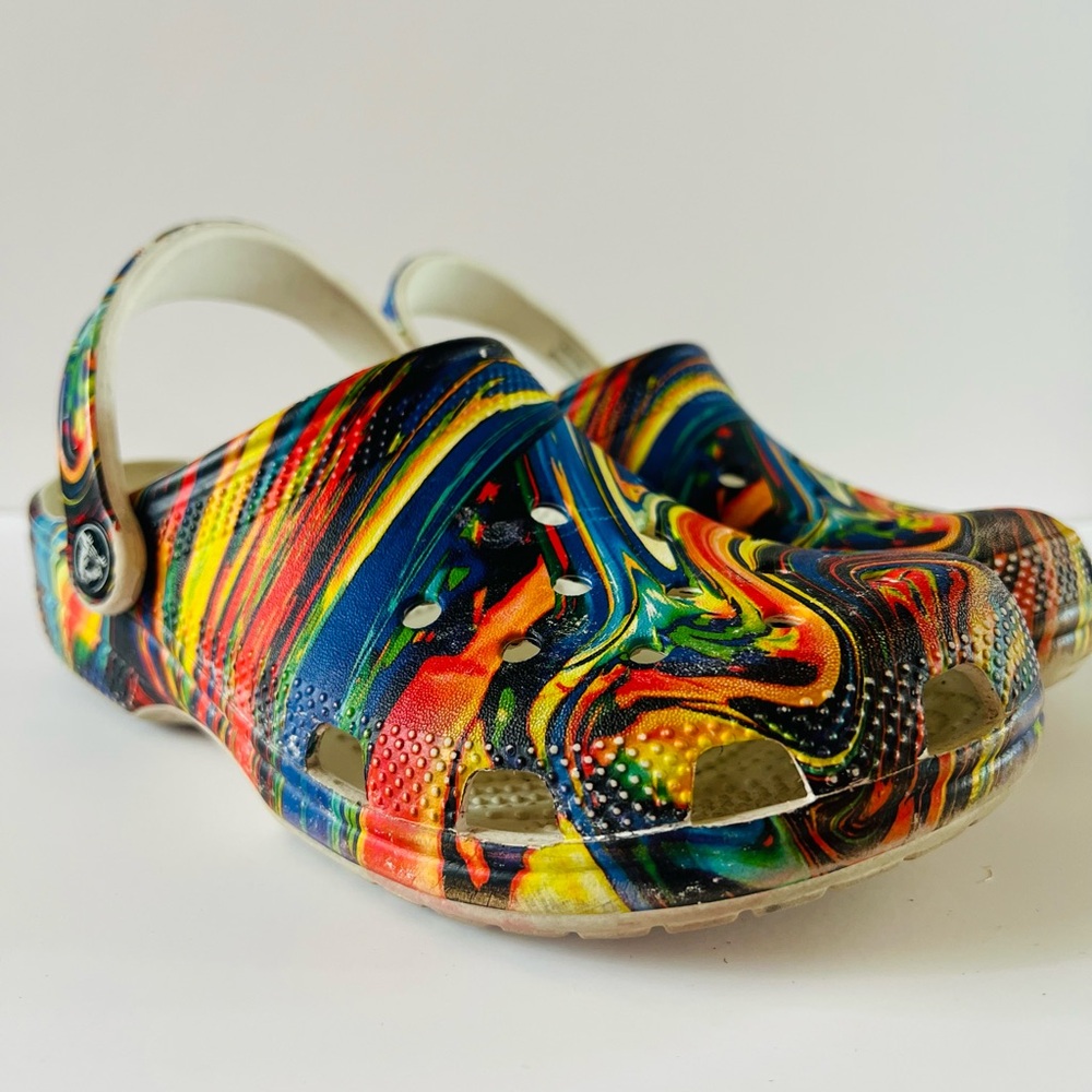 Colorful Clogs with Swirl Design